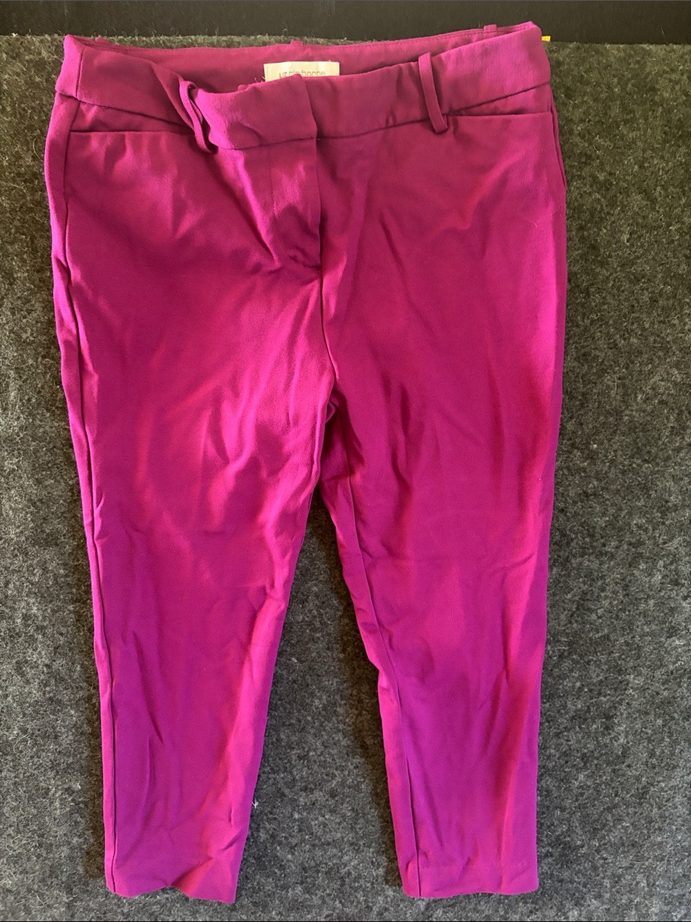 Liz Claiborne Emma 6 Petite Fuchsia Cropped Ankle Pants